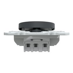 Poussoir à fermeture 10AX lumineux Led bleu Ovalis S340276 Anthracite 