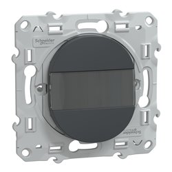 Poussoir à fermeture avec porte-étiquette Ovalis S340266 Anthracite 