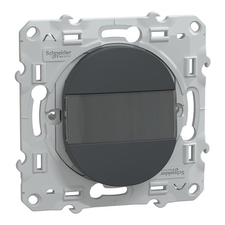Poussoir à fermeture avec porte-étiquette Ovalis S340266 Anthracite Poussoir à fermeture avec porte-étiquette Ovalis S340266 Anthracite