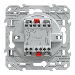 Double va-et-vient 3x2 bornes auto Ovalis S300214 Blanc antibactérien 