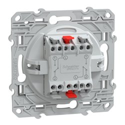 Double va-et-vient 3x2 bornes auto Ovalis S300214 Blanc antibactérien 