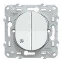 Double va-et-vient 3x2 bornes auto Ovalis S300214 Blanc antibactérien 