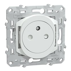 Prise de courant affleurante 2P+T Ovalis S320052C Blanc 