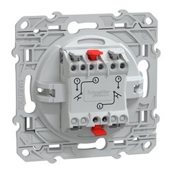 Double poussoir 3x2 bornes auto Ovalis S320216 Blanc 