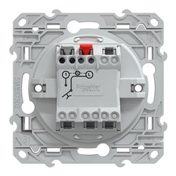 Poussoir à fermeture 3x2 bornes auto Ovalis S320276 Blanc 