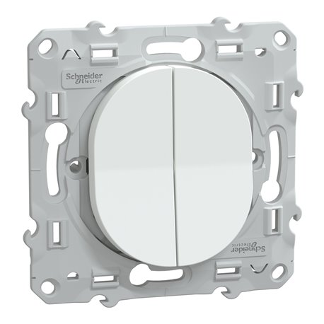 Combiné va et vient + poussoir 3x2 bornes auto Ovalis S320285 Blanc Combiné va et vient + poussoir 3x2 bornes auto Ovalis S320285 Blanc