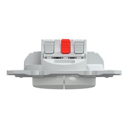 Combiné va et vient + poussoir 3x2 bornes auto Ovalis S320285 Blanc 