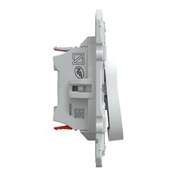 Combiné va et vient + poussoir 3x2 bornes auto Ovalis S320285 Blanc 