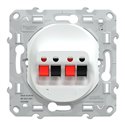 Prise haut parleur Ovalis S320488 Blanc 2 sorties 