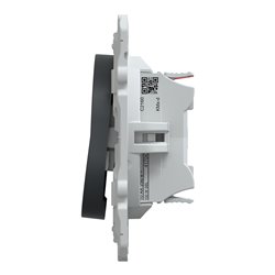 Interrupteur va et vient 10AX témoin ou lumineux Led bleu Ovalis S340263 Anthracite 