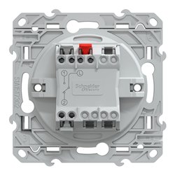 Interrupteur va et vient 10AX témoin ou lumineux Led bleu Ovalis S340263 Anthracite 