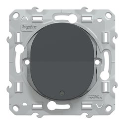 Interrupteur va et vient 10AX témoin ou lumineux Led bleu Ovalis S340263 Anthracite 