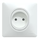 Prise de courant à puits 2P Ovalis S321033 Blanc 