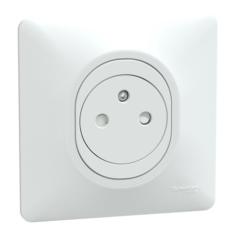 Prise de courant affleurante 2P+T Ovalis S321052 Blanc 