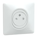 Prise de courant affleurante 2P+T Ovalis S321052 Blanc 