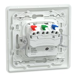 Prise de courant affleurante 2P+T Ovalis S321052 Blanc 