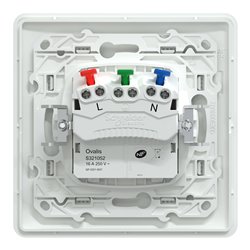 Prise de courant affleurante 2P+T Ovalis S321052 Blanc 
