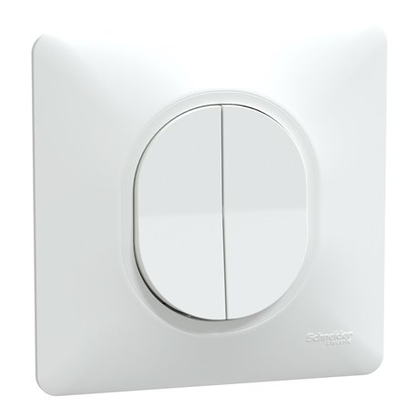 Double va-et-vient 3x2 bornes auto Ovalis S321214 Blanc Double va-et-vient 3x2 bornes auto Ovalis S321214 Blanc