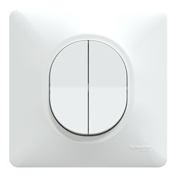 Double va-et-vient 3x2 bornes auto Ovalis S321214 Blanc 