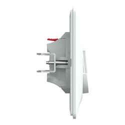 Poussoir à fermeture avec porte-étiquette 3x2 bornes auto Ovalis S321266 Blanc 