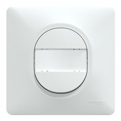 Poussoir à fermeture avec porte-étiquette 3x2 bornes auto Ovalis S321266 Blanc 