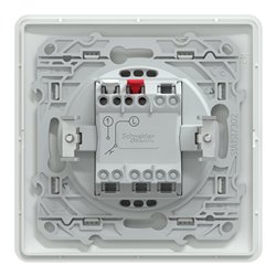 Poussoir à fermeture avec porte-étiquette 3x2 bornes auto Ovalis S321266 Blanc 