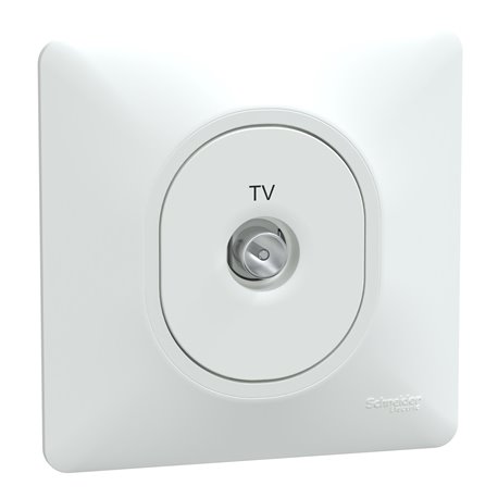 Prise TV simple Ovalis S321405 Blanc 