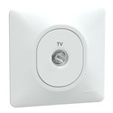 Prise TV simple Ovalis S321405 Blanc 