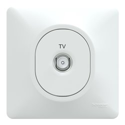 Prise TV simple Ovalis S321405 Blanc 