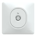 Prise TV simple Ovalis S321405 Blanc 