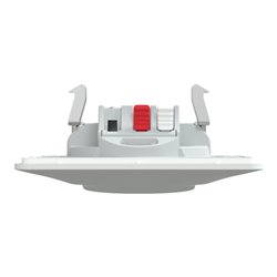 Poussoir à fermeture 10AX lumineux Led bleu basse conso Ovalis S321276 Blanc 