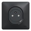 Prise 2P+T affleurante avec USB-C puissance 10.5W Ovalis S340089 Anthracite 