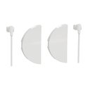 2 demi enjoliveur et 2 LED bleu Odace S520298 Blanc 