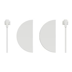 2 demi enjoliveur et 2 LED bleu Odace S520298 Blanc 