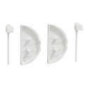 2 demi enjoliveur et 2 LED bleu Odace S520298 Blanc 