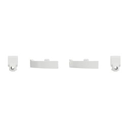 2 demi enjoliveur et 2 LED bleu Odace S520298 Blanc 
