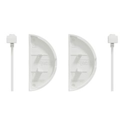 2 demi enjoliveur et 2 LED bleu Odace S520298 Blanc 