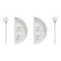 2 demi enjoliveur et 2 LED bleu Odace S520298 Blanc 