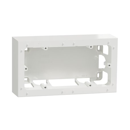 Boîte de montage pour mécanisme en saillie Odace Styl S520764 Blanc 2 postes