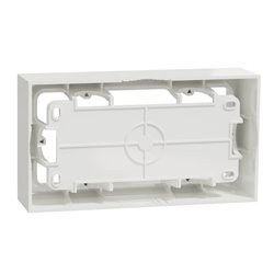 Boîte de montage pour mécanisme en saillie Odace Styl S520764 Blanc 2 postes