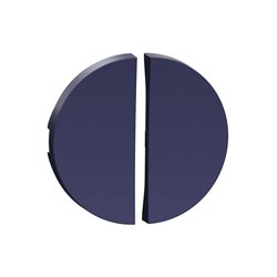 Enjoliveur double pour va-et-vient et poussoir Odace S550614 Bleu cobalt 