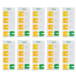 Lot de 10 feuilles de 8 autocollants de repérage S520006 pour prises de courant Odace 