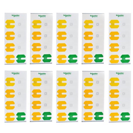Lot de 10 feuilles de 8 autocollants de repérage S520006 pour prises de courant Odace 