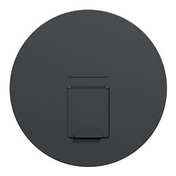 Enjoliveur seul prise RJ45 simple Odace S540671 Anthracite 