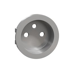 Enjoliveur seul prise de courant 2P+T Odace S530659 Aluminium 