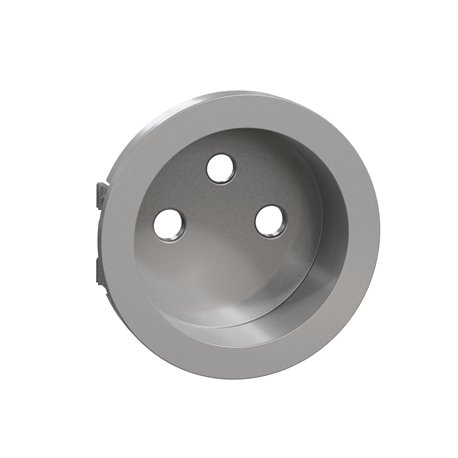 Enjoliveur seul prise de courant 2P+T Odace S530659 Aluminium Enjoliveur seul prise de courant 2P+T Odace S530659 Aluminium
