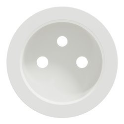 Enjoliveur seul prise de courant 2P+T Odace S520659 Blanc 