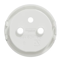 Enjoliveur seul pour prise de courant 2P+T 16A Odace S500659 Blanc antibactérien 