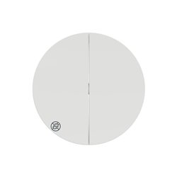 Enjoliveur seul double va-et-vient et double poussoir Odace S500614 Blanc antibactérien 