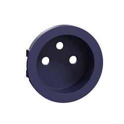 Enjoliveur seul de prise de courant 2P+T 16A Odace S550659 Bleu cobalt 
